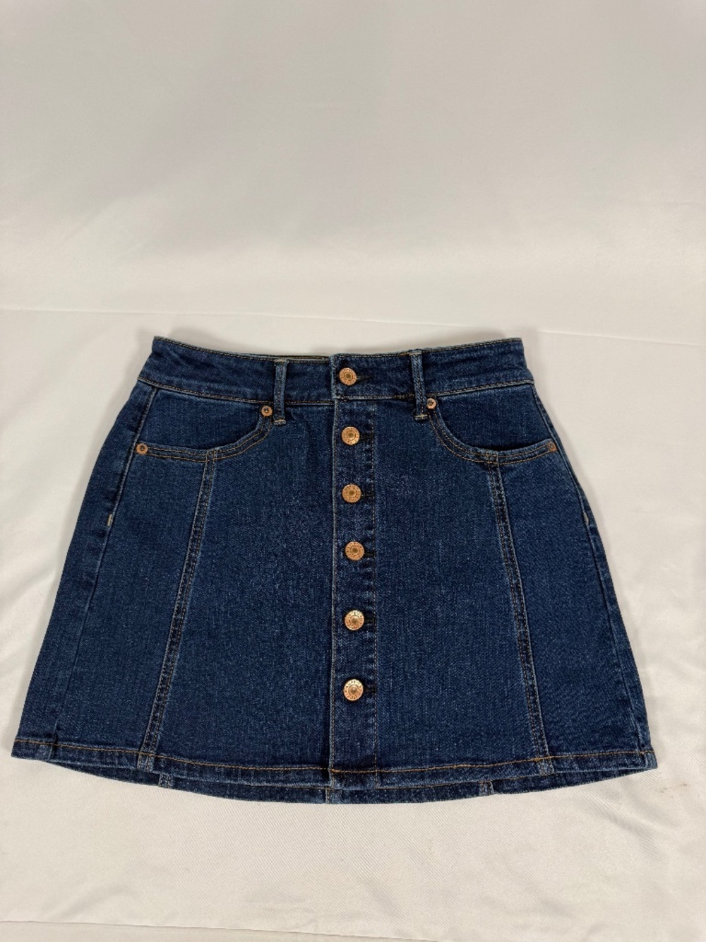 American Eagle Button Front Denim Mini Skirt Size 2